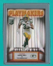 2020 Donruss Elite Aaron Jones #6 Playmakers - Green Bay Packers GO PACK GO