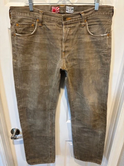 M'S $1200 PRPS NOIR JAPAN P61P19VBL RED-LINED SELVEDGE BARRACUDA JEANS W38X31 - Image 2 of 4