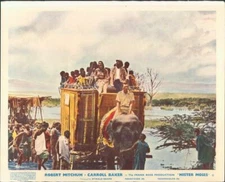 MISTER MOSES ROBERT MITCHUM ON ELEPHANT LEADING WAGON