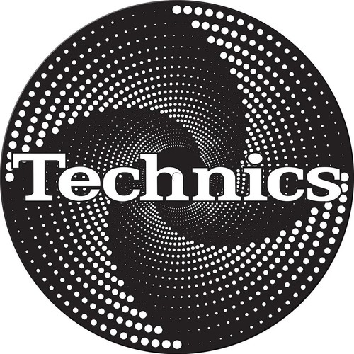 Technics Logo DJ Slipmats, felt (pair, Funnel White with White logo print) - Picture 2 of 3