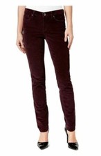 NWT Calvin Klein Ladies' Ultimate Skinny Corduroy Pants Plum Select Size