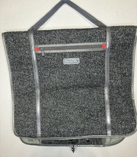 Oscar De La Renta Gray Tweed Folding Garment Bag Designer Luggage Vintage