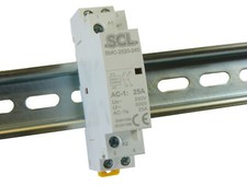 Din Rail Modular Contactor 25 Amp 2 Pole NORMALLY CLOSED 240v Coil