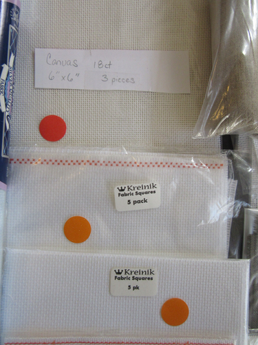 Cross stitch Embroidery Fabric Aida Linen Mono Canvas shams mixed lge lot - Picture 18 of 22