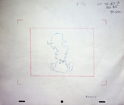 Huckleberry Hound & The Ghost Ship 1962 JERRY EISENBERG Hand-Drawn Pencil Layout