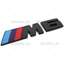 BMW F06 F12 F13 Painted Gloss Black M6 Rear Trunk Emblem Nameplate Badge