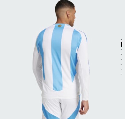 adidas Argentina 24 Long Sleeve Home Authentic Jersey Size M-XXL