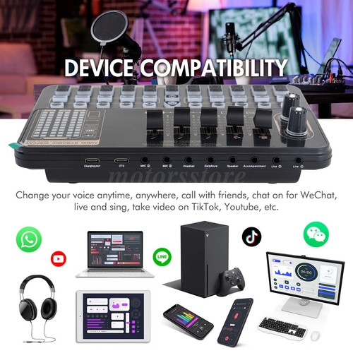 Complete Home Studio Recording Kit Mixer Condenser Microphone fit Music Podcast - Picture 9 of 12