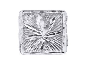 Authentic Men's 14kt White Gold Plated Marijuana Cannabis Hemp Pot Leaf Nugget Ring