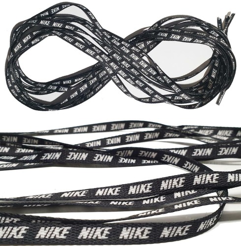 Unisex Shoe Laces Black With Nike Logo 