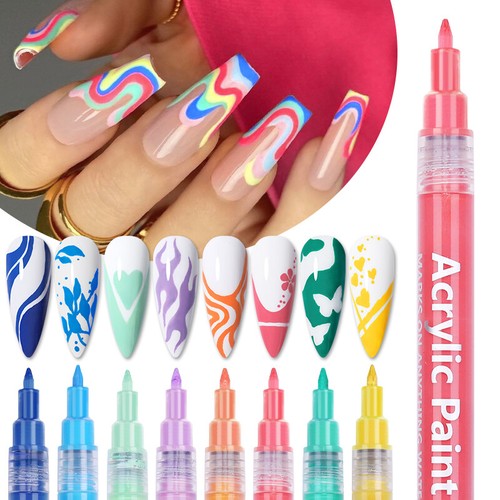 Nail Art Graffiti Pen For 3D Nails Art DIY UV Gel Nail Polish Painting
