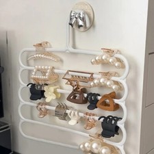 Hair Claw Clip Storage 5 Rows Organiser Large 31cm Wall Hanging Hair Pin Clips