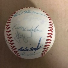  1990 St Louis Cardinals Logo Team Signed Baseball(22 Sigs)Terry Pendleton,Felix