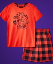Cat Jack Boys CREEPY CREW Monster Halloween Pajama 2pc Set Size XXL NWT