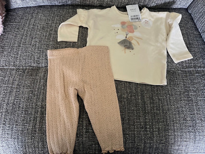 Next Baby Mädchen 2-teiliges Set Oberteil Hose Hase in Tutu Luftballons 0-3 Monate Neu