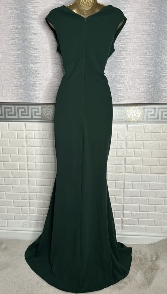Goddiva Emerald Green Stretchy Long /MAXI Evening/Occasion DRESS SIZE