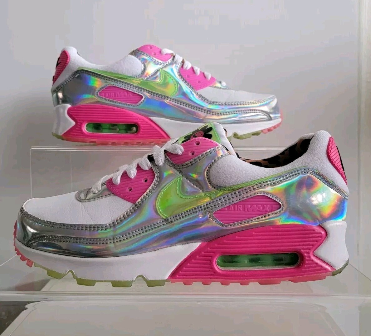 NIKE AIR MAX 90 LX Daisy Leopard ,,Lazy Fuchsia' SIZE UK 7.5