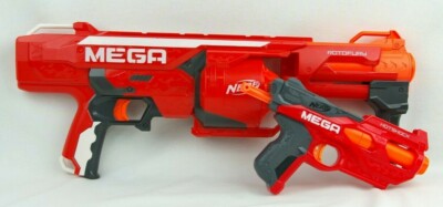 Nerf Mega Set of 2 Guns Hotshot and Rotofury Soft Dart Blaster Guns Tested Works