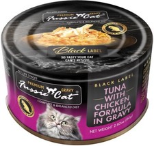 Fussie Cat Tuna with Chicken In Gravy 24/2.8oz Cans