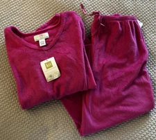 NWT Karen Neuburger Soft Cozy Pullover PJ/Pajama/Lounge Set - Fuchsia - Small