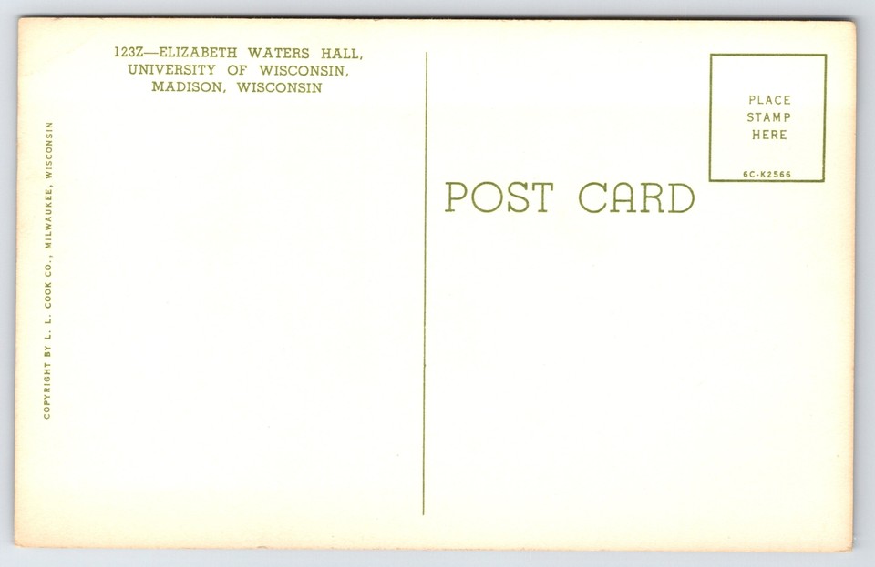 Madison WIElizabeth Waters Hall University Of WisconsinLL Cook