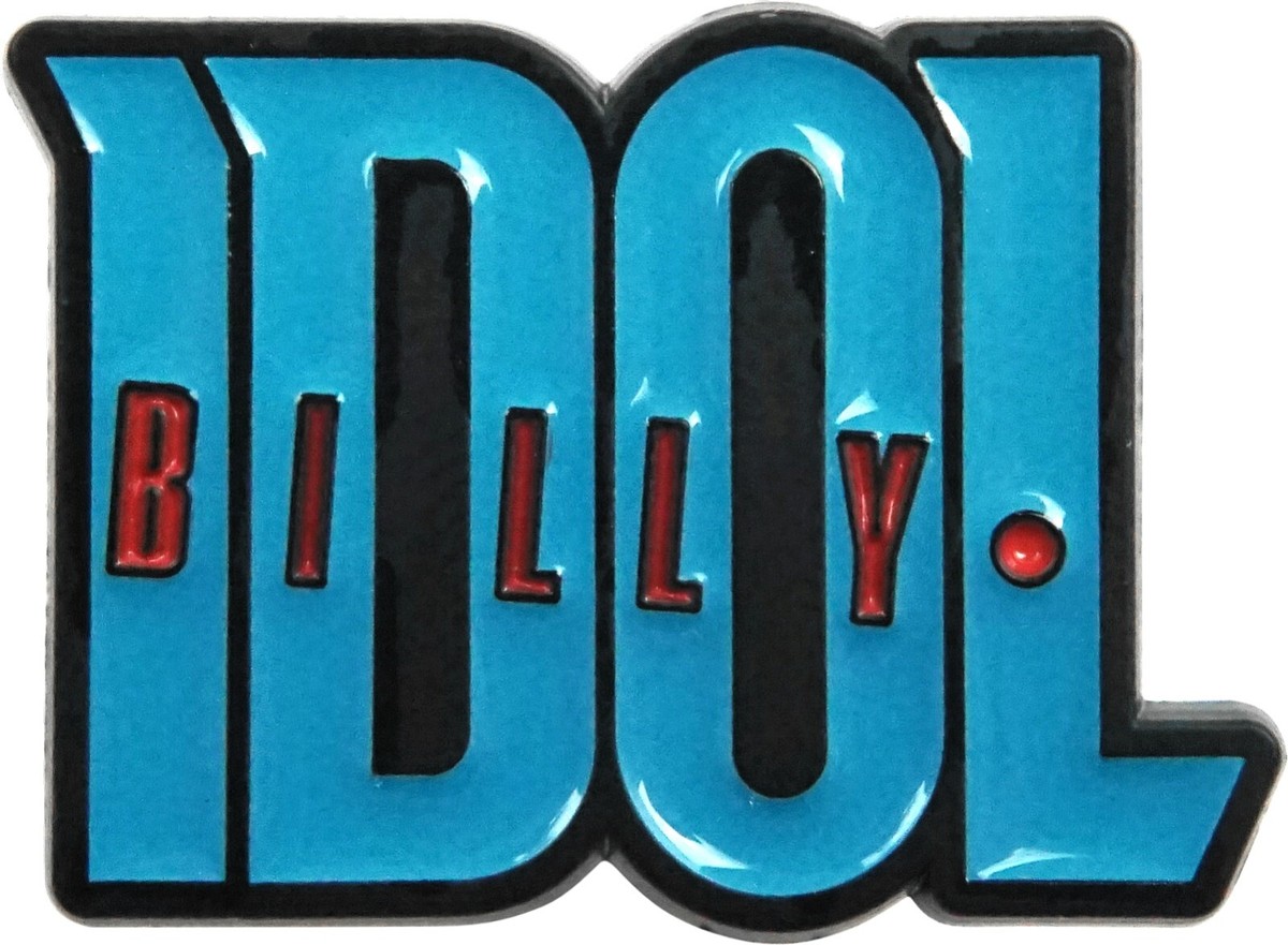 Enamel Pin - Billy Idol Blue And Red Logo Post-Punk Vocalist Lapel