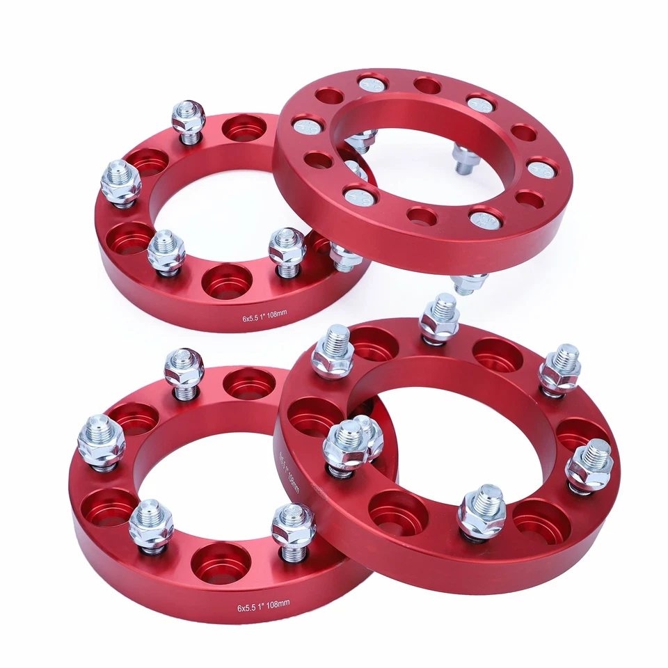 Separadores de rueda de 1" 4 piezas 6x5,5 12x1,5 tacos para Toyota Tacoma Chevrolet Colorado Foto 3 de 4