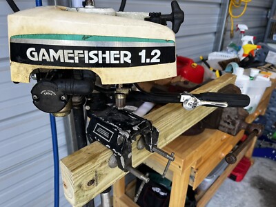 Vintage very rare sears roebuck GAMEFISHER 1.2 hp outboard motor 2