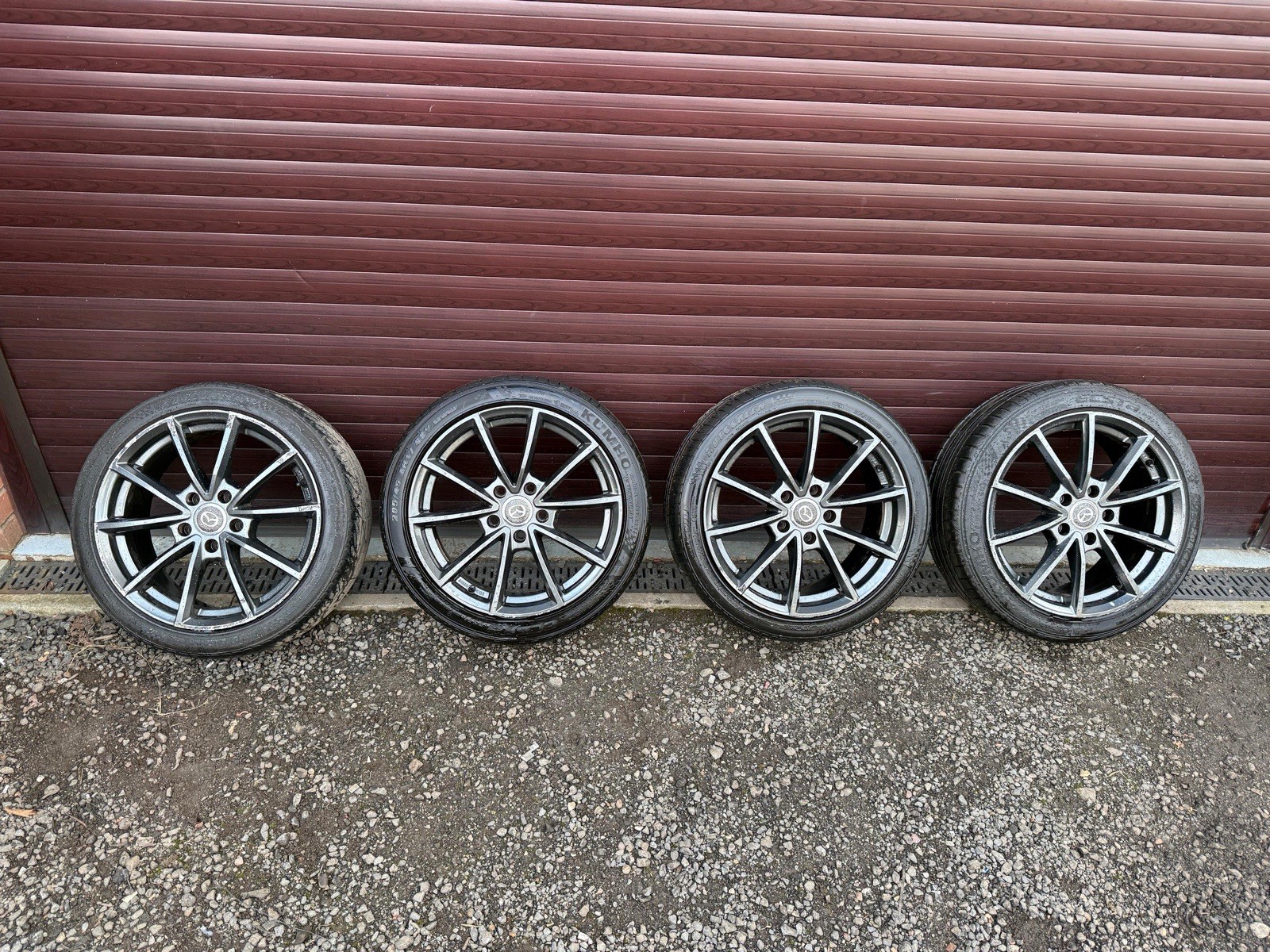 MAZDA MX5 MK3 17 Inch Alloy WHEELS 5x114 7.5 J WITH GOOD TYRES