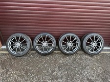 MAZDA MX5 MK3 17 Inch Alloy WHEELS 5x114 7.5 J WITH GOOD TYRES