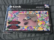 D-LINK DFE-660TX NETWORK CARD PCMCIA ETHERNET CARDBUS ADAPTOR 10/100MBPS SEALED