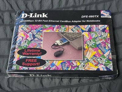 D-LINK DFE-660TX NETWORK CARD PCMCIA ETHERNET CARDBUS ADAPTOR 10/100MBPS SEALED
