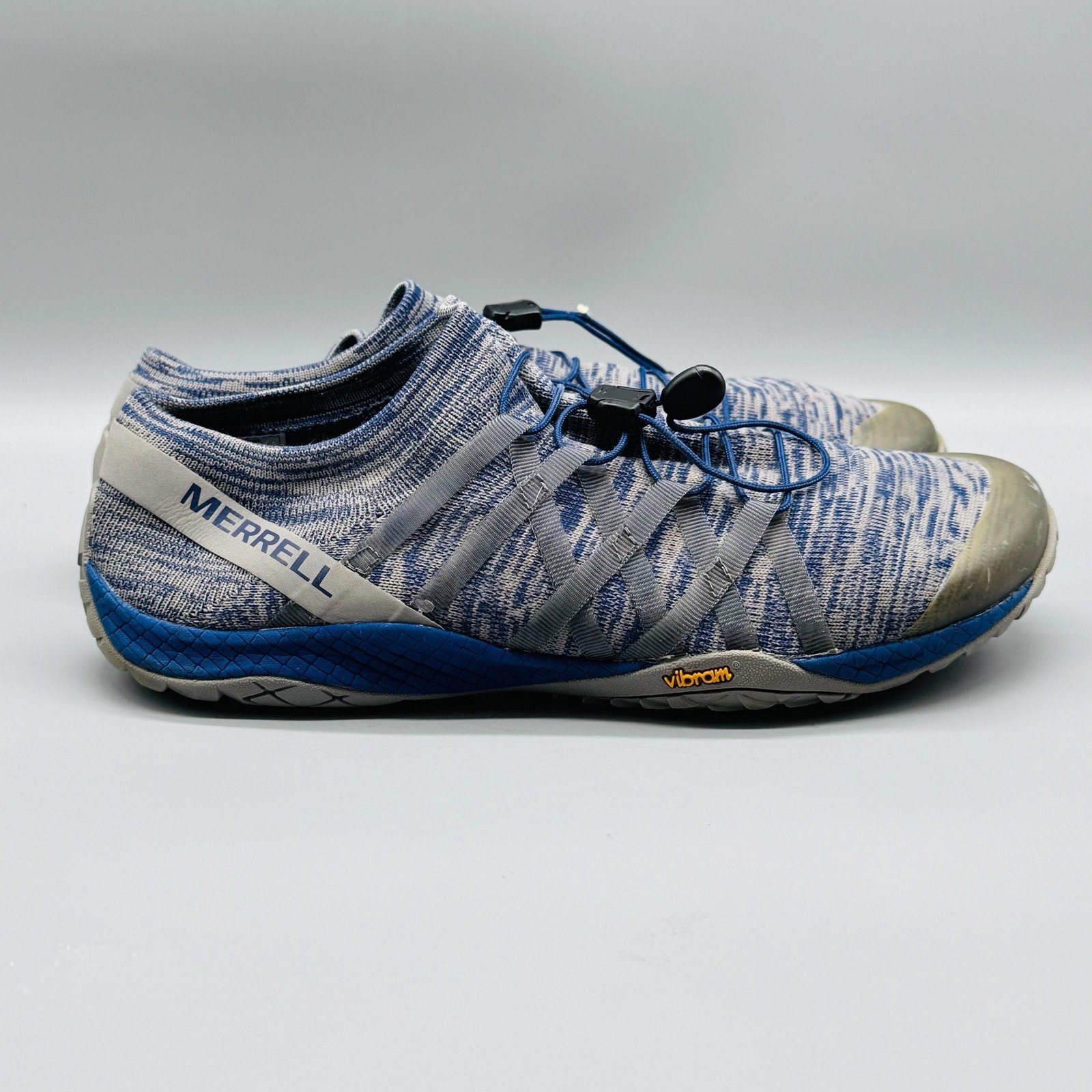 Merrell Zapatos Para Hombres 10 Azul Trail Glove 4 Tejido Vibram Descalzo Correr Tenis
