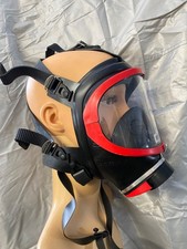 3x  Dräger Panorama Atemschutzmaske Gasmaske Nova rot/schwarz( M45x3)