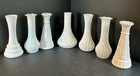 Lot of 7 Small Vtg Milk Glass Bud Vases