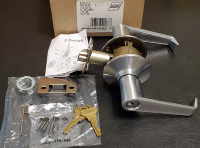 Schlage F51A ELA 626 Elan Lever Keyed Entry Lock Satin Chrome - NEW - FREE SHIP!
