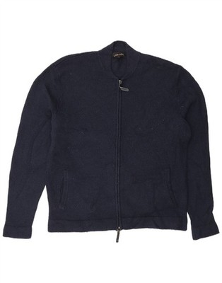 Jaeger Herren Strickjacke Pullover 2XL dunkelblau Polyamid AP04
