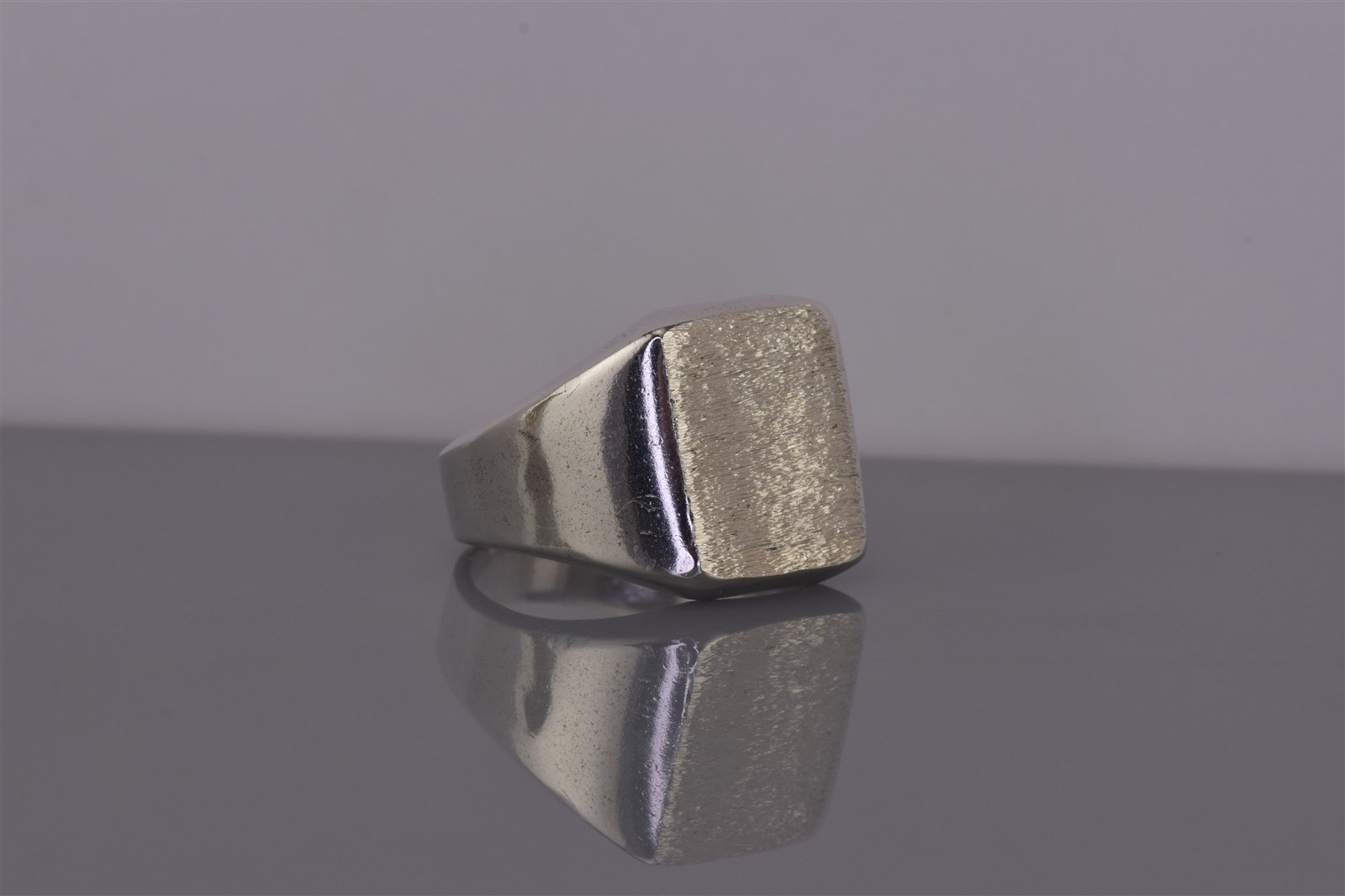 Sterling Silver 16mm Rectangular Engravable Face … - image 1