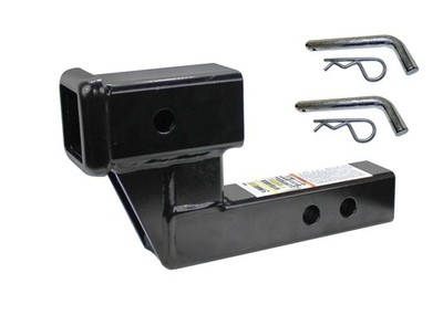 Maxxhaul Trailer Hitch Riser For 2 Receivers 4 Rise Or Drop Solidsteel Shank