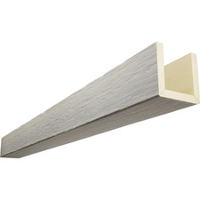 Ekena Millwork Timberthane Rough Sawn Faux Wood Beam 3-Sided U-Beam 6W X 4H X