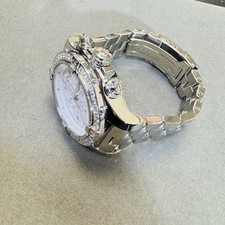 Breitling Super Avenger A13370 SS 48mm Custom Diamond Bezel Chronograph Watch 3