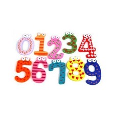 Funky Fun Magnetic Numbers Wooden Fridge Magnets Kids Educational toys X9T9