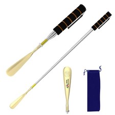 1Set Long Handle Telescopic Shoe Puller, Length 32 inch,Brass Shoe Puller Head