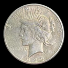 1923-S Peace Silver Dollar, VF+