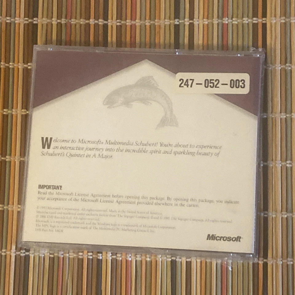Microsoft Windows Multimedia Schubert Software  Brand New - Image 2 of 2