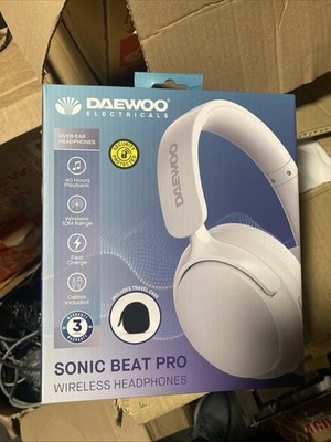 Daewoo Sonic Beat Pro Wireless Bluetooth Kopfhörer - 40 Stunden Akku - Weiß