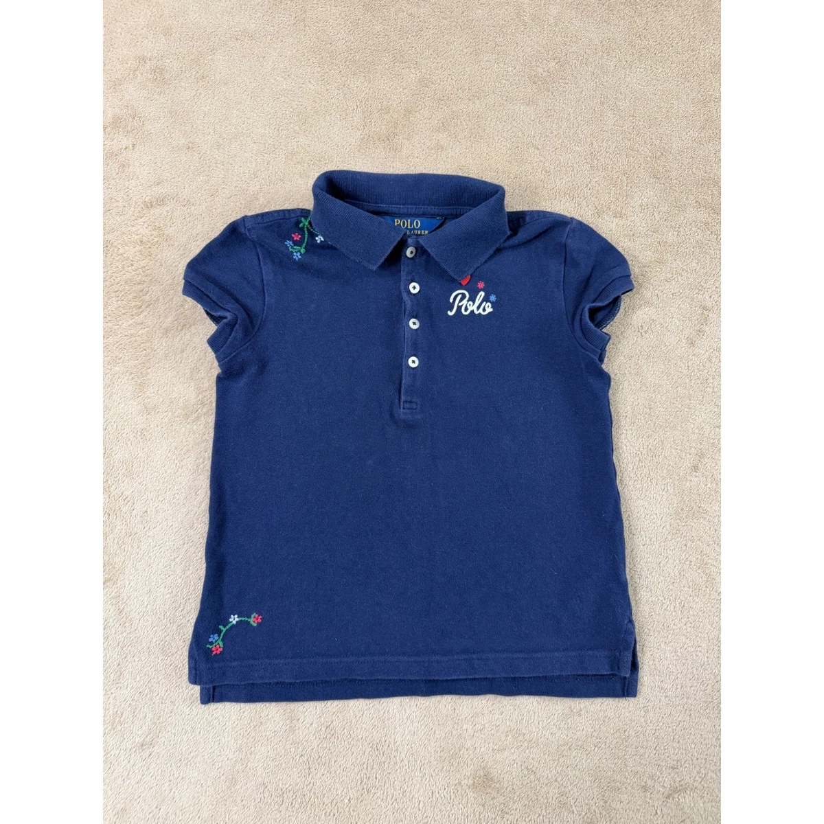 Polo Ralph Lauren Girls' Cotton Blend Short Sleeve Tops, Shirts
