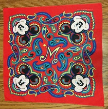 70s Mickey Mouse Bandana Disney New NOS Unused Vtg