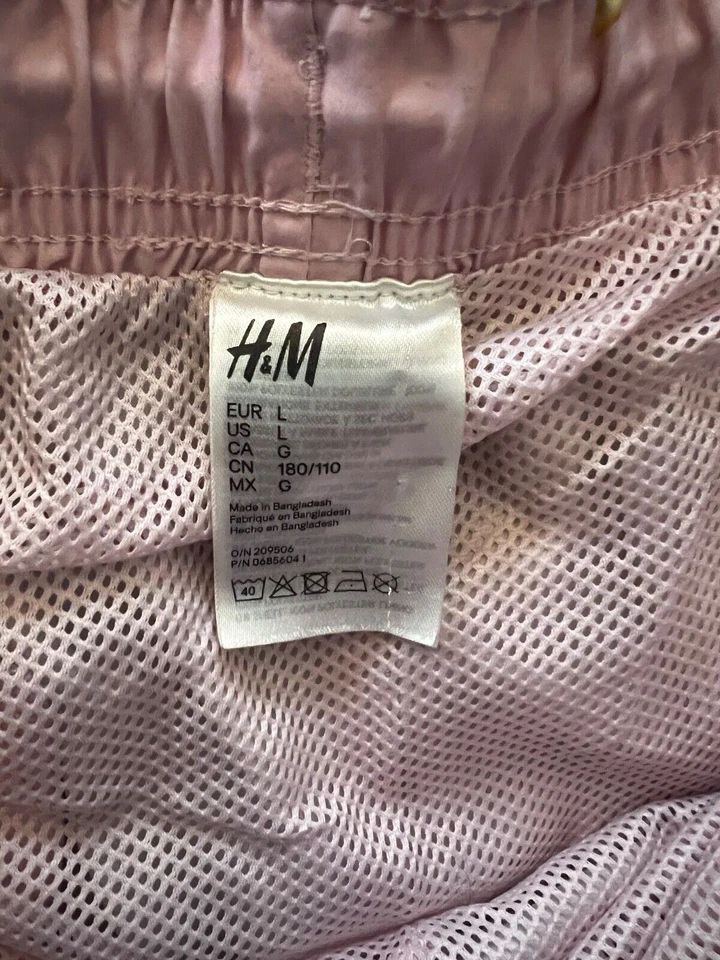 Mens H&M Pink Lemon Swim Suit Trunks Size Large - Image 3 of 4