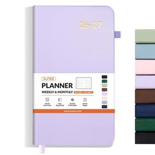 2027 Weekly Planner Pocket Size 3.5x6 Purple Hardcover 12 Month Academic